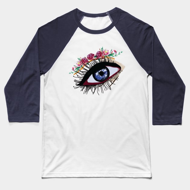 Blue Eye Baseball T-Shirt by Manitarka